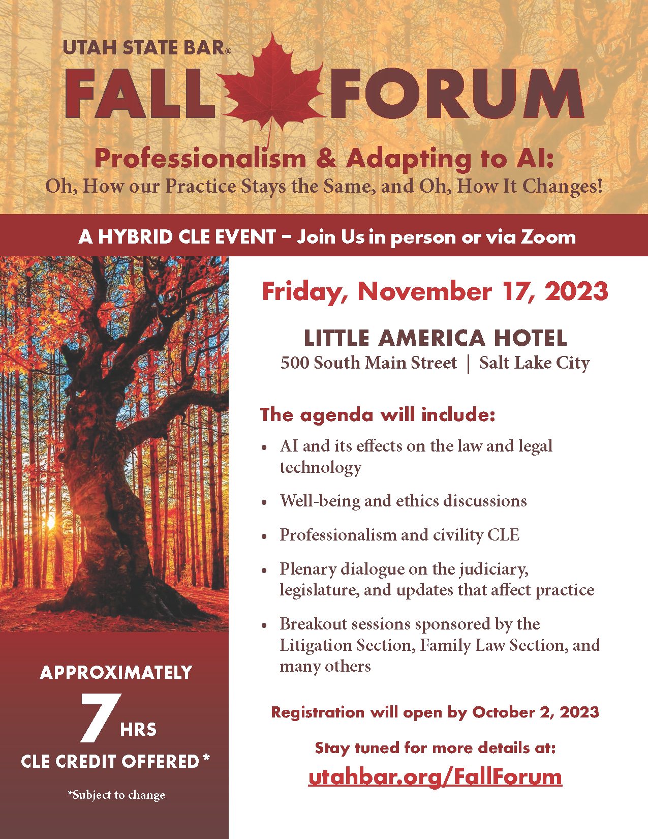 Fall Forum Utah State Bar