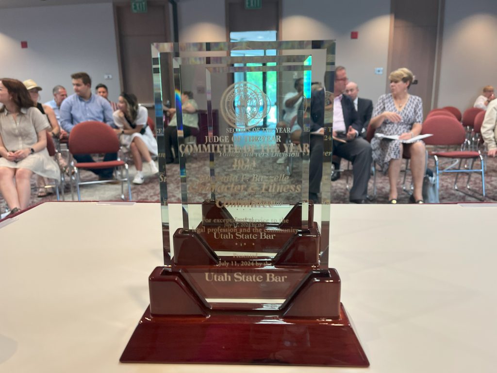 2024 Awards set out on a table at the Annual Meeting