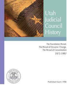 Cover of Utah Judicial Council History report 1973-1997