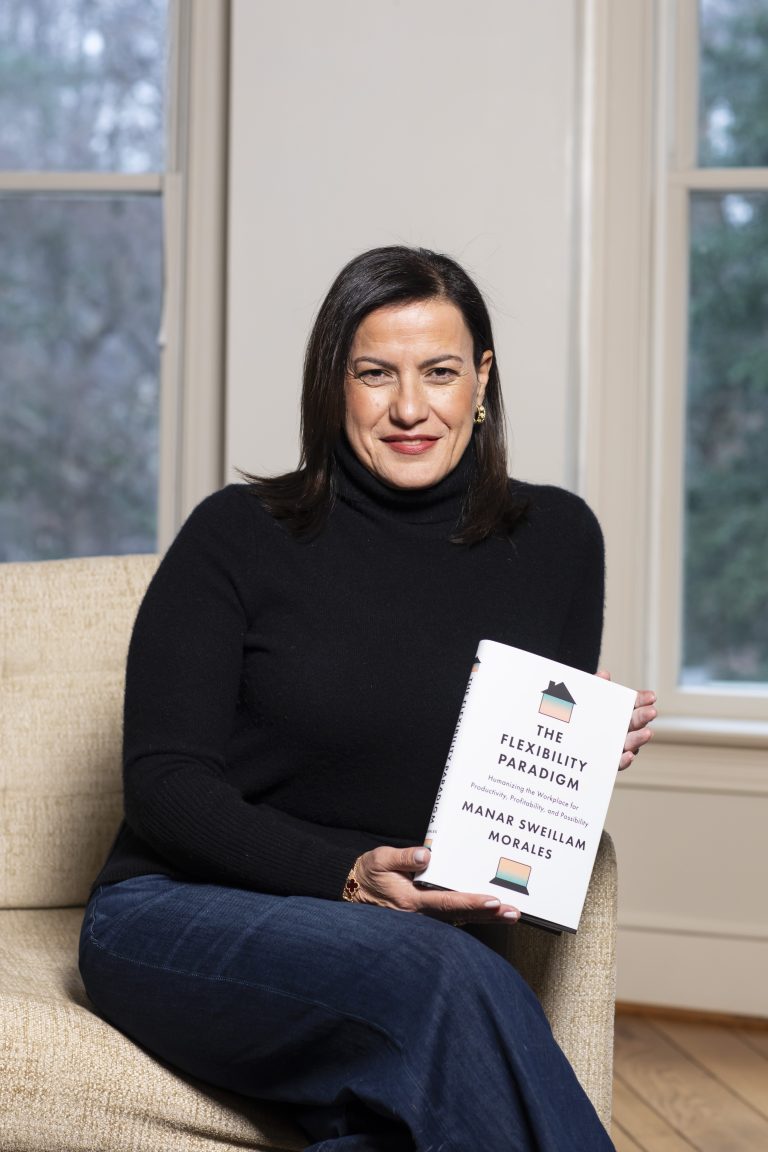 Manar Morales with Book