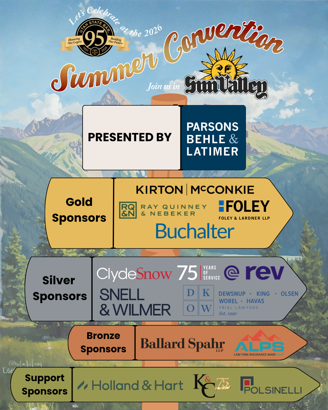 Thank you to sponsors of the Summer Convention