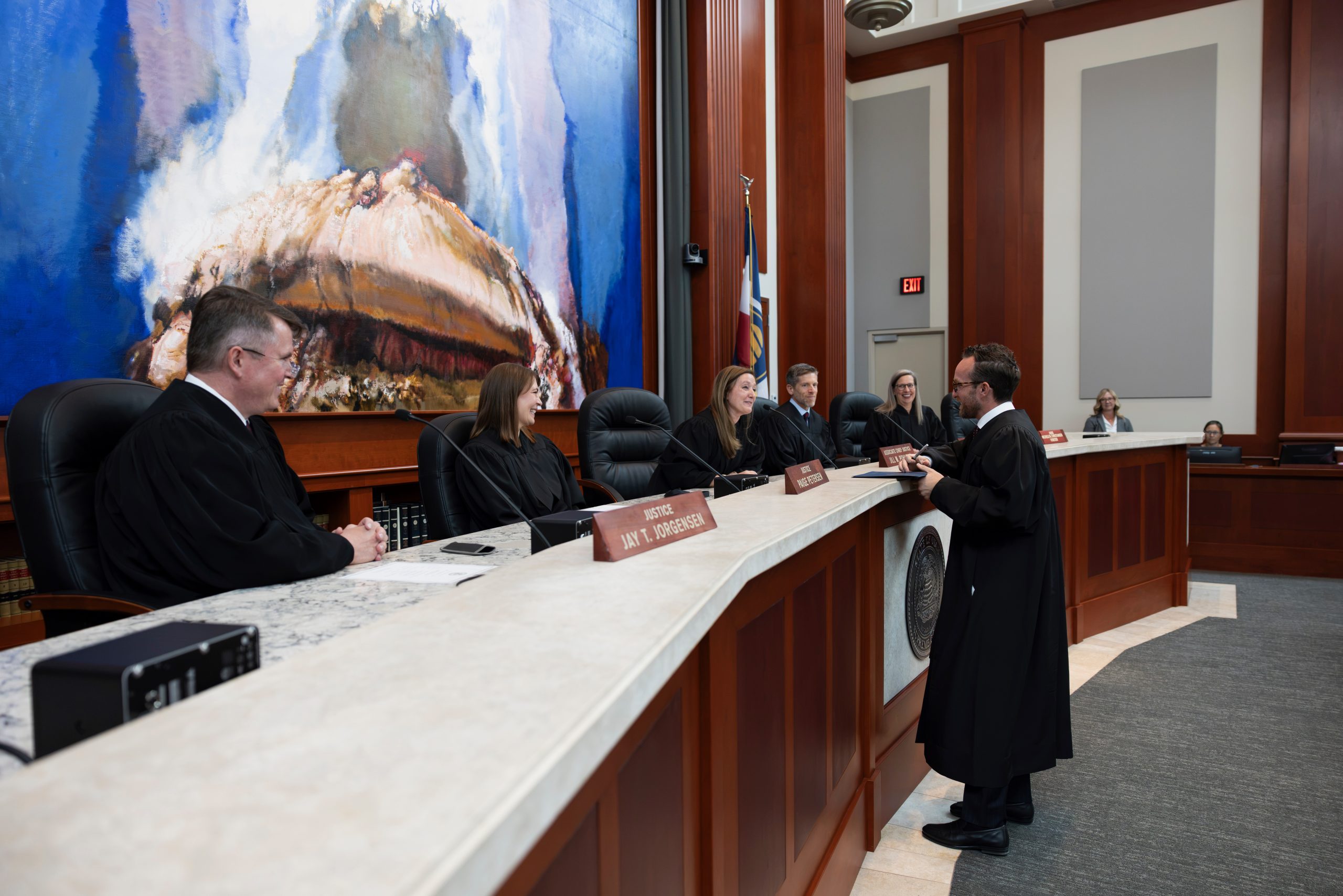 Justice Stephen P. Dent took the oath of office as a member of the Utah Supreme Court on Thursday, Sept. 10, 2026